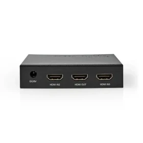 Nedis VSWI34721AT HDMI přepínač 3 vstupy - 2 HDMI + 1 USB-C na 1 výstup / 4K @ 60Hz / 18 Gbps / HDCP 2.2 / hliník (VSWI34721AT)