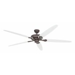 CasaFan CLASSIC ROYAL 180 BA Lack weiß/lichtgrau stropní ventilátor, 66 W, (Ø x v) 180 cm x 305 mm, hnědá (matná), 51802