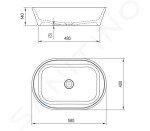 RAVAK - Solo Umyvadlo na desku, 580x400 mm, bez přepadu, bílá XJX01358000