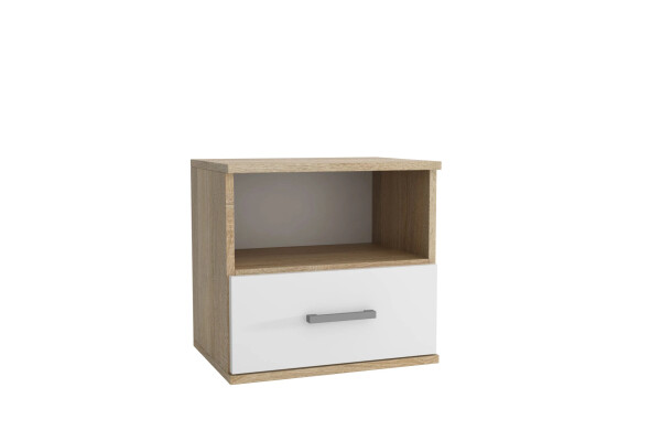 Noční stolek Goda 2 1S Barva korpusu: Dub sonoma/ bílá