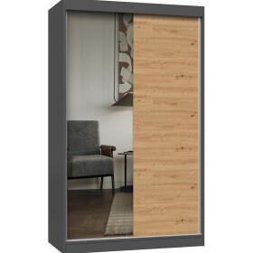 Skříň Iga 120 antracit/artisan A/B – zrcadlo