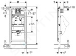 GEBERIT Duofix pro pisoár, 111.616.00.1