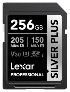 Lexar Professional SILVER PLUS SDXC 256GB / Paměťová karta / čtení: 205 MB/s / zápis: 150 MB/s / UHS-I / V30 (LSDSIPL256G-BNNNG)