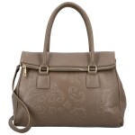 Luxusní dámská kožená kabelka na rameno Florentina, taupe