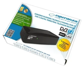 Esperanza EV108R černá / Digitální tuner DVB-T2 / H.265 / HEVC (EV108R)