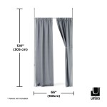 Teleskopický rám pro závěsy a dělení prostoru Umbra ANYWHERE - stříbrný