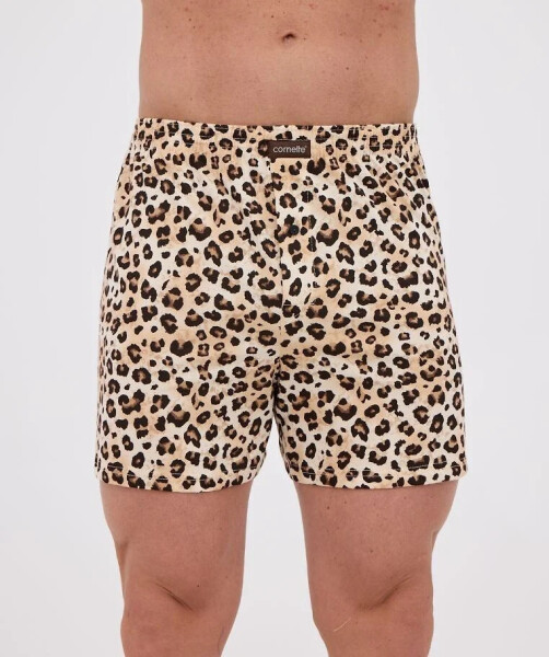 Dámské boxerky Classic 001/181 Hnědo béžová vzor - Cornette hnědá-béžová M