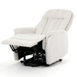 Polohovací křeslo, elektrické zabudované ovládání, béžová, látka, TV-Q8575 CRM2