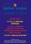 Aktualizace V/2 2023 Školský zákon