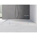 MEXEN - Line-B spádová lišta podlahová 180 cm levá, nerez 181001180L