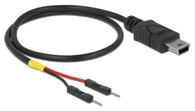 Delock / Napájecí kabel / USB Mini-B / 2x pinový konektor / 30cm (85414)