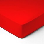 DekorTextil Jersey napínací prostěradlo červené ROZMĚR: (š/d/v) 140 x 200 x 20 cm