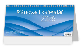Stolní kalendář 2026 Helma - Plánovací MODRÝ