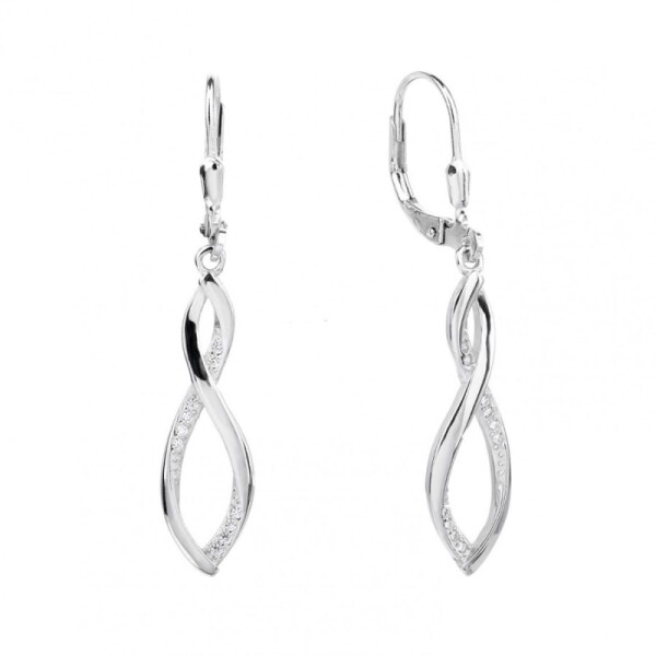 Stříbrné visací náušnice se zirkony Silvanni - stříbro 925/1000, Stříbrná