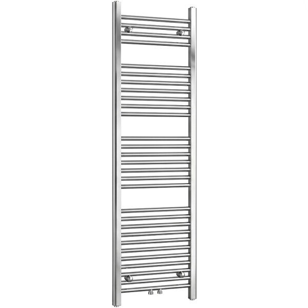 CERANO - Koupelnový radiátor Benito - středové připojení 50mm/boční - 460 W - chrom - 1500x450 mm CER-673851