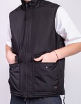 Taion Non Down Military Reversible Boa Hi Neck Vest BLACK×BLACK L