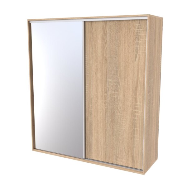 Nábytek Mikulík Skříň FLEXI 2 - dveře plné a zrcadlo ROZMĚR: (š/v/h) 200 x 240 x 65 cm