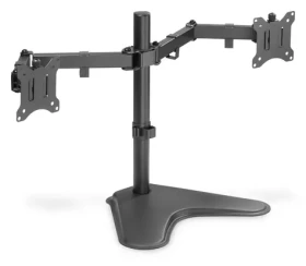 Digitus DA-90401 černá / Stojan pro 2 monitory / VESA 75x75, 100x100 / nosnost 16 kg / náklon 45° (DA-90401)