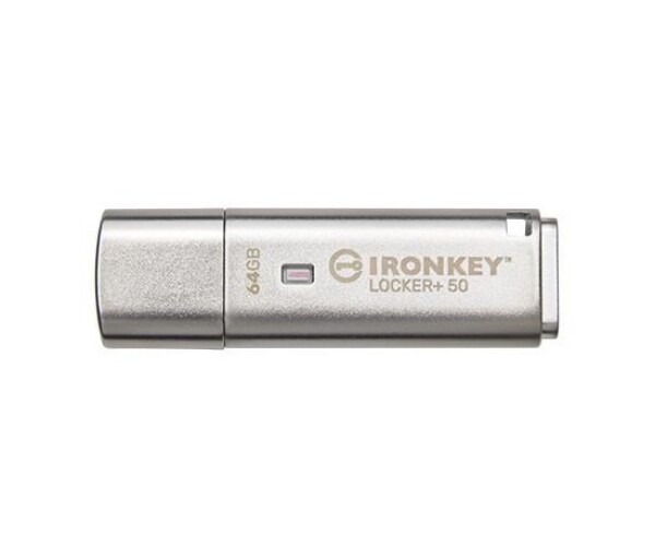 Kingston Flash Disk IronKey 64GB IKLP50 Locker+ 50 AES USB, w/256bit Encryption EDF_443686