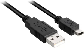 Sharkoon USB-A - mini USB-B černá / Propojovací kabel / USB 2.0 / 0,5 m (4044951015559)