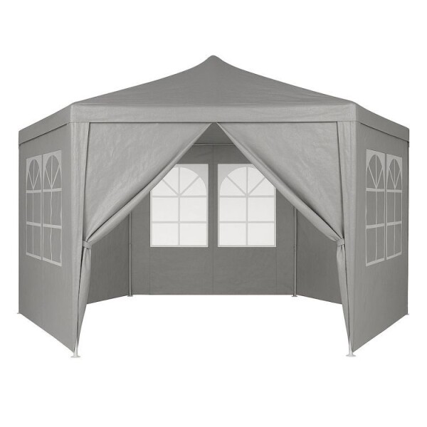 Zahradní altán 2 x 2 m - párty stan se stěnami a okny Šedá