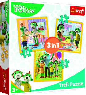 Trefl Puzzle Treflíci - Být spolu je fajn 3v1 (20,36,50 dílků) - Talent show