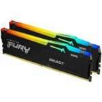 Kingston Fury Beast RGB 64GB (2x 32GB) DDR5 6400MHz / CL32 / DIMM / 1.4V / Non-ECC / Unbuffered / EXPO (KF564C32BBEAK2-64)