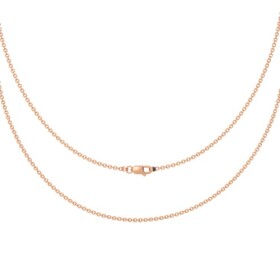 LUNICA Stříbrný řetízek ROLO ROSE GOLD 45cm 0685