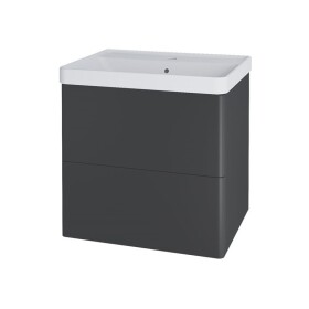 MEREO - Siena, koupelnová skříňka s keramickým umyvadlem 61 cm, antracit mat CN430