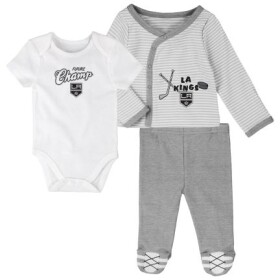 Outerstuff Dětské Body 3v1 Los Angeles Kings NHL 3 Piece Set Velikost: Batole 0-3 Měsíce