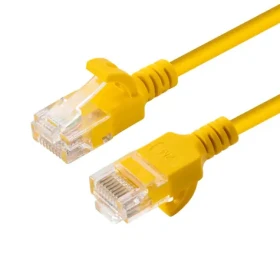 MicroConnect CAT6a U/UTP SLIM 1m žlutá / LSZH (V-UTP6A01Y-SLIM)