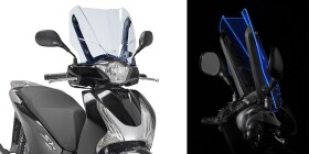 D1128Bl plexi čiré/modré "Ice" Honda SH 125i - 150i Abs (12-16), vxš365x450 mm
