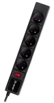 Tracer PowerGear černá / Přepěťová ochrana / 5 zásuvek / 1,5 m / 2300 W (TRALIS46843)