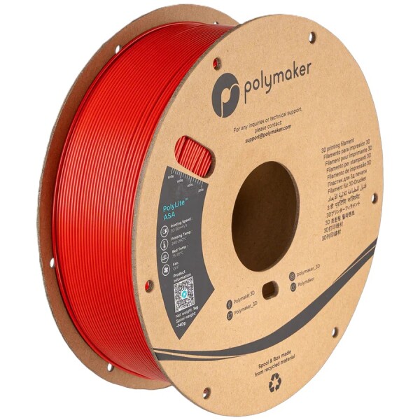 ASA filament 1,75 mm Polymaker červený 1 kg
