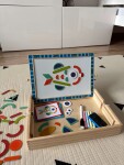 Mamido Dřevěná kreativní tabule – Magnetická mozaika