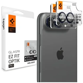 Spigen Optik Pro EZ Fit černá / Ochranné sklo fotoaparátu / Apple iPhone Duo / 2 ks (AGL12011)