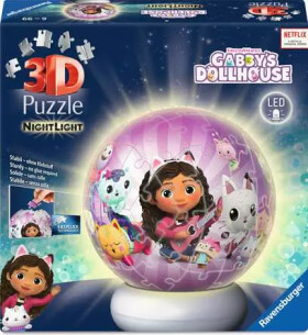 3D Puzzle-Ball: Gabby’s Dollhouse (Noční edice) 72 dílků