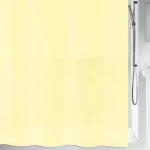 Spirella BIO žlutá / Sprchový závěs / 180 x 200 cm / PEVA / průsvitný