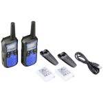 Midland Midland G7 Pro 4x set, PMR446 2x charger, 4x MA24-L headset C1090.19 PMR radiostanice sada 4 ks