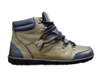 Wild 017-26017 Dámské celokožené barefoot kotníkové boty khaki 41