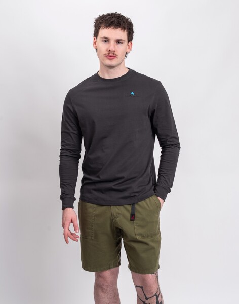 Tričko Klättermusen Root Logo LS Tee M's 961 Raven