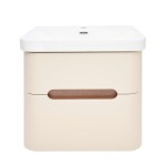 Koupelnová skříňka s umyvadlem SAT Fusion 57,5x53x45 cm pískově béžová mat SATFUSION260BEU SATFUSION260BEU