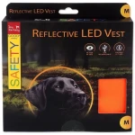 DOG FANTASY Vesta LED reflexní nabíjecí M / Suchý zip / Až 5 hodin svícení / 3 režimy svícení (454-858146)