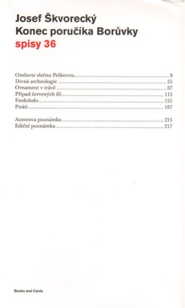 KONEC PORUČÍKA Josef Škvorecký