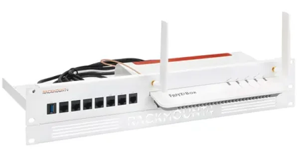 Rackmount.IT Montážní sada AVM FRITZ!Box 6660 Cable/6890/7590 bílá / Montážní sada do racku / 19" / 1,3U-2U (RM-FB-T3)