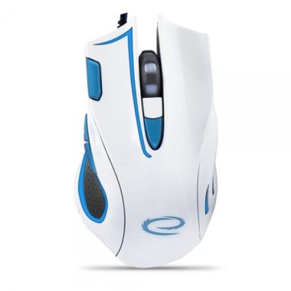 Esperanza EGM401WB Hawk bílo-modrá / herní optická myš / 2400 DPI / USB / 7 tlačítek + kolečko / LED / 1.5 m (EGM401WB)