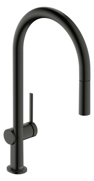 HANSGROHE - Talis M54 Dřezová baterie s výsuvnou koncovkou, kartáčovaný černý chrom 72802340