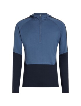 ICEBREAKER Mens Merino 200 Oasis+ LS Half Zip Hoodie, Midninavy/Dawn/JetHeather/Cb (vzorek) velikost: M