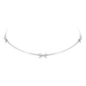 Ocelový choker náhrdelník Francesca - chirurgická ocel, Stříbrná 40 cm + 5 cm (prodloužení)