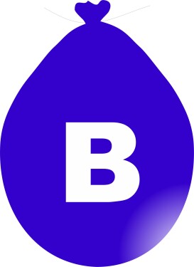 Balónek písmeno B modré Balónek písmeno B modré